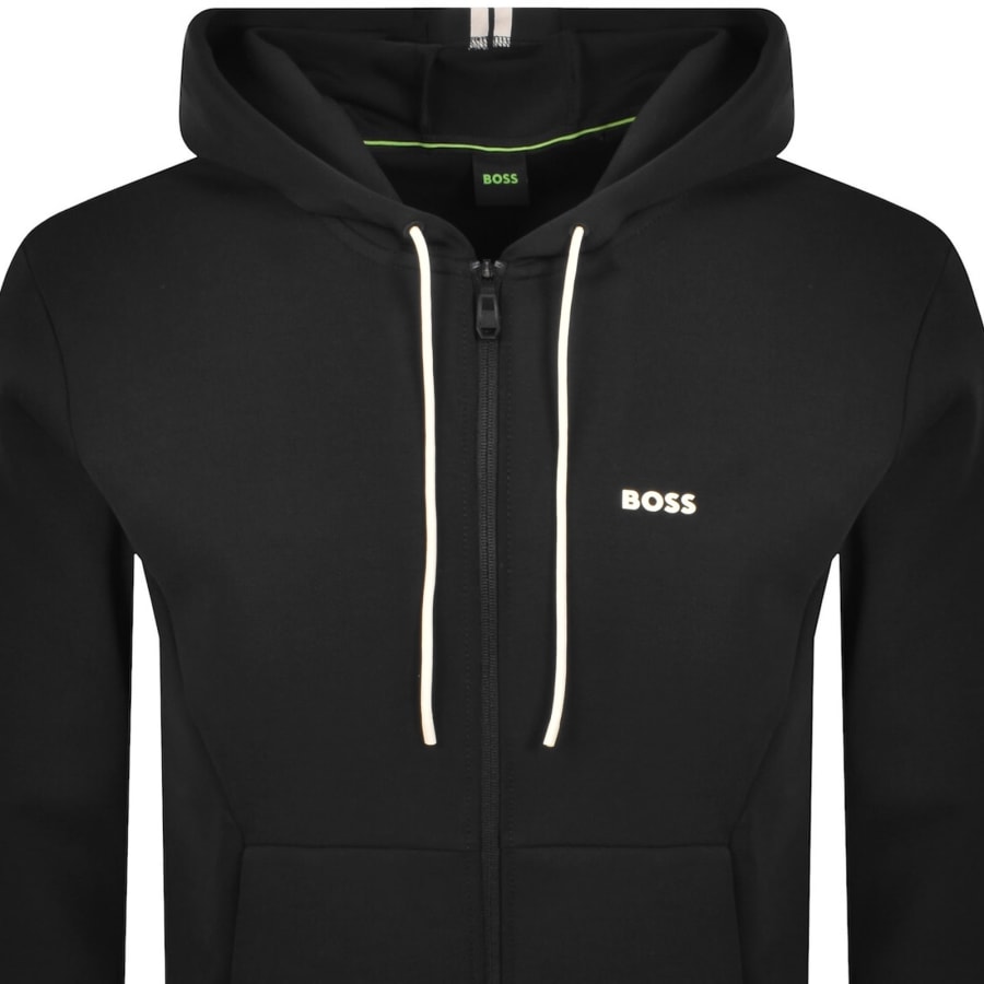 BOSS Full Zip Zone Hoodie Black | Mainline Menswear gb
